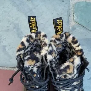 Martens Shoes Dr Martens Serena Leo Leopard Faux Fur